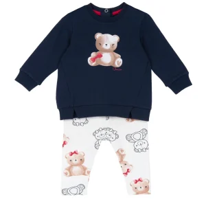 Completo CHICCO orsetta felpa e leggings 3 mesi - 4 anni