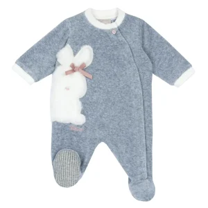 Tutina CHICCO neonata ciniglia grigia coniglietto