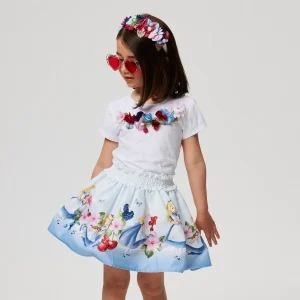 T-shirt MONNALISA con applicazione fiori e frutti 2 anni - 10 anni