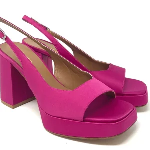 SANDALI CON TACCO VOLPATO DONNA FUXIA - 214RASO FUX