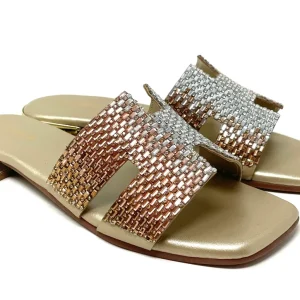 SANDALI BASSI LEJADE DONNA MULTICOLOR - 3430 ORO