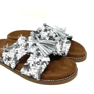 SANDALI BASSI EKP DONNA ARGENTO - 3953 PELTRO