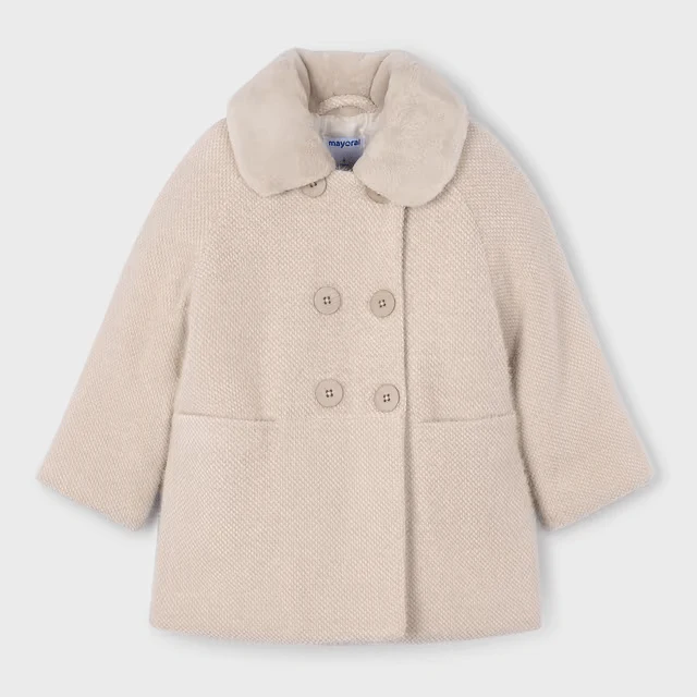 Cappotto Pelo MAYORAL Bambina con Colletto Ecopelliccia - 3-10 Anni - immagine 3