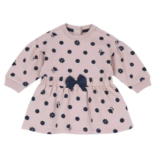 Abito CHICCO rosa fantasia pois blu 3 mesi - 4 anni