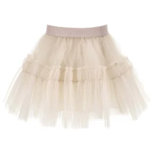 Gonna MONNALISA per occasioni speciali in tulle plissettato beige 8 anni - 10 anni