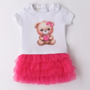 Completo i DO orsetta gonna fuxia 3 mesi - 24 mesi