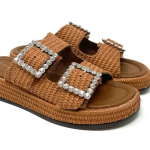 SANDALI BASSI FRANCESCO BRUNELLI DONNA CUOIO - AI5209 CUOIO