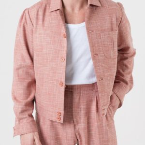 Giubbinetto Over con Spalla Arricciata Aragosta