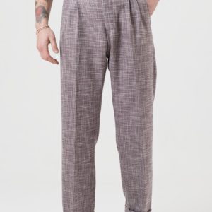 Pantalone Fondo Ampio con Passanti Melangiato Cola