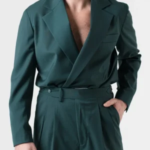 Giacca Camicia Doppiopetto Verde Smeraldo Miami