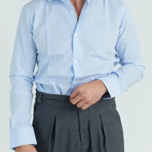 Camicia Collo Francese Azzurra