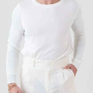 Shirt Manica Lunga in Viscosa Bianca