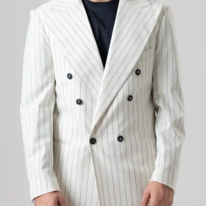 Giacca Jocket Panna Riga Blu Riviera