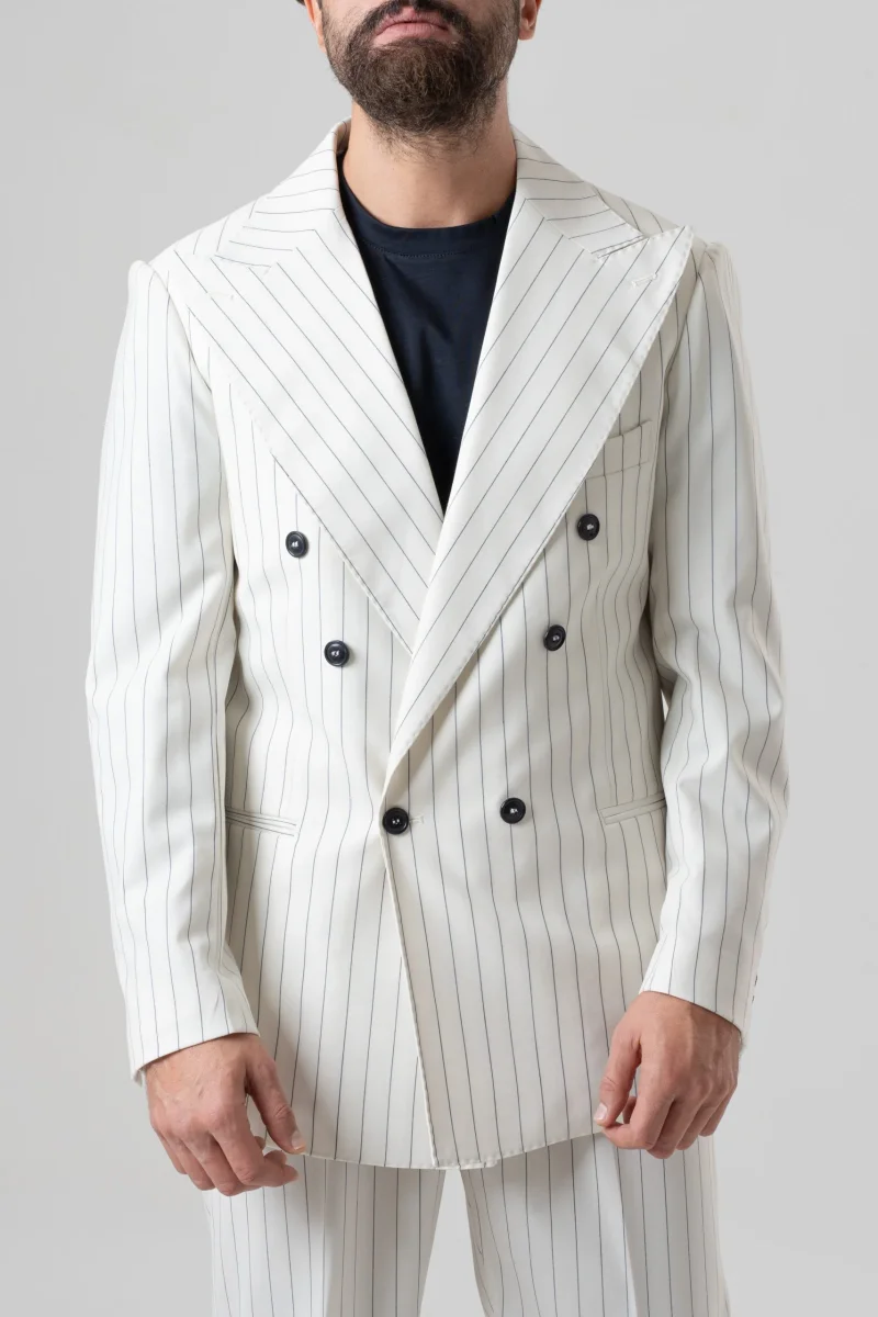 Giacca Jocket Panna Riga Blu Riviera