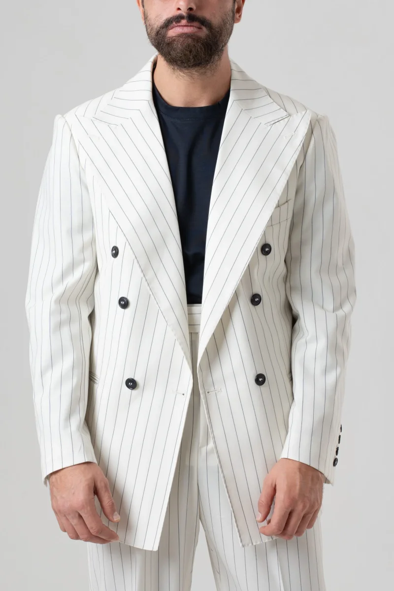 Giacca Jocket Panna Riga Blu Riviera - immagine 5