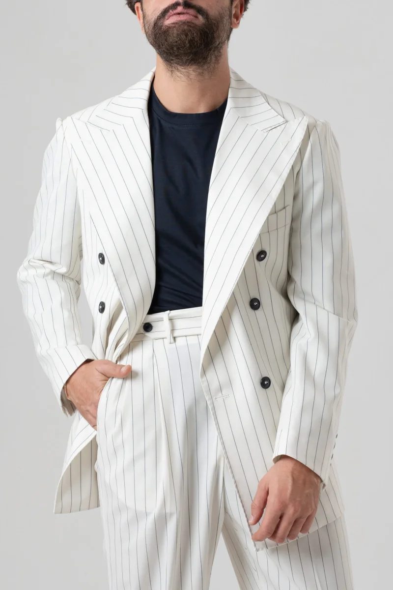 Giacca Jocket Panna Riga Blu Riviera - immagine 6