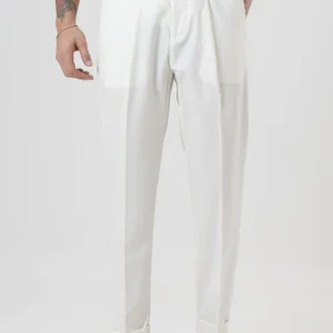 Pantalone con Bustino Tondo Bianco Opaco Mykonos