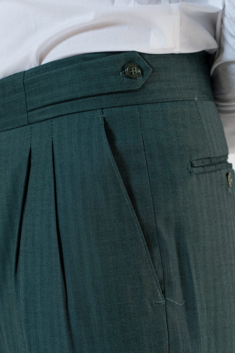 Pantalone Doppia Cinta Solaro Verde Saint Tropez - immagine 6