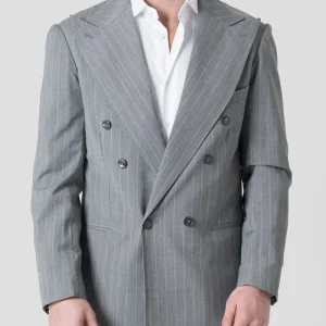 Giacca Jocket Gessato Grigio Milano Marittima