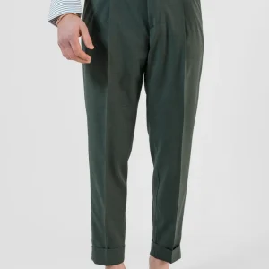 Pantalone Doppia Cinta Verde Bosco Cannes
