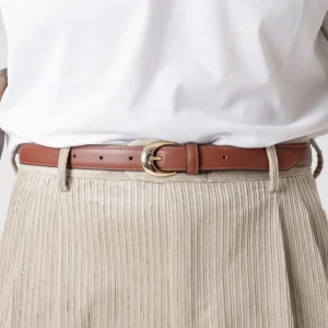 Cintura Classica in Pelle Cuoio