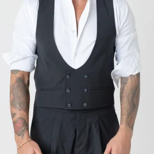 Panciotto Doppiopetto Nero Milano