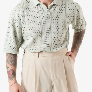 Polo Derby Mezza Manica Traforata Menta