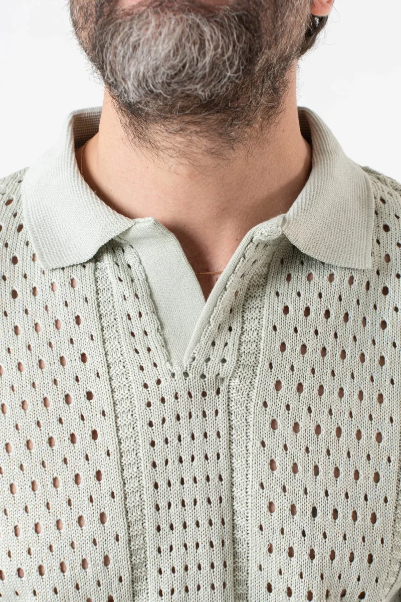 Polo Derby Mezza Manica Traforata Menta - immagine 5