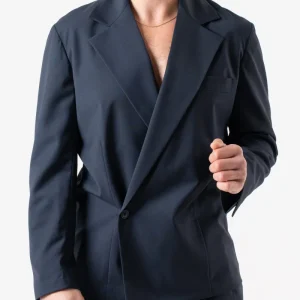 Giacca Camicia Doppiopetto Blu Napoli