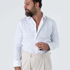 Camicia Collo Francese Bianca