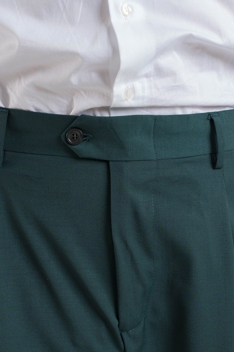 Pantalone Fondo Ampio con Passanti Verde Smeraldo Miami - immagine 7