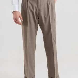 Pantalone Fondo Ampio con Passanti Tortora Taormina