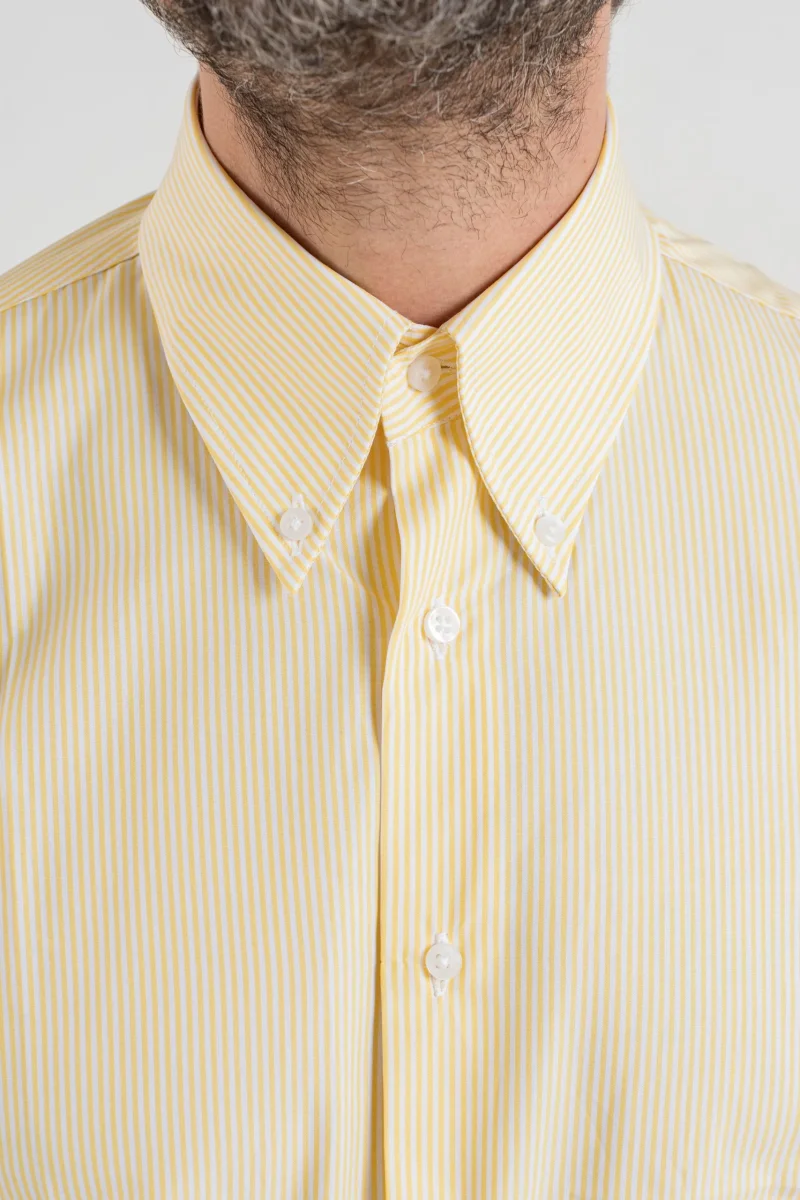 Camicia Riga Gialla con collo Button Down - immagine 7