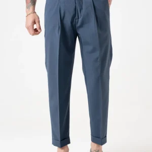 Pantalone Biforcato Indaco St. Barth