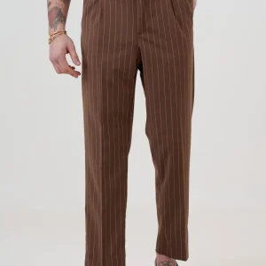 Pantalone Cinta Lunga Gessato Moro Portofino