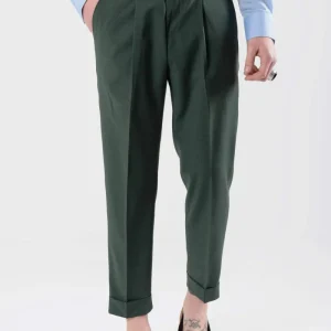 Pantalone Biforcato Verde Bosco Cannes