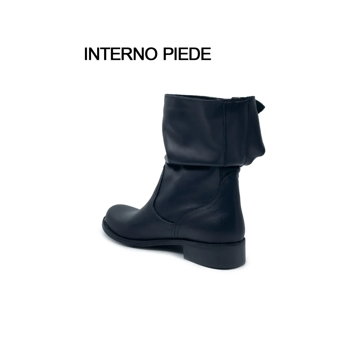 EMMA Stivaletto Biker in Vera Pelle Nero - immagine 4