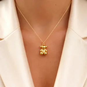 Collana orsetto disponibile oro e argento