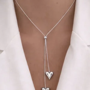 Collana Paola doppio cuore argento