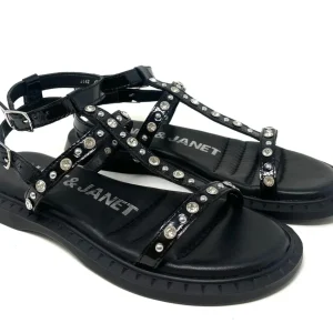 SANDALI BASSI JANET & JANET DONNA NERO - J142 NERO