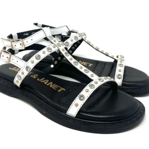 SANDALI BASSI JANET & JANET DONNA BIANCO - J142 WHITE