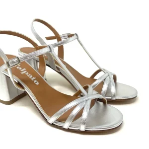 SANDALI CON TACCO VOLPATO DONNA ARGENTO - L308MET ARG