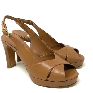 SANDALI CON TACCO VOLPATO DONNA CUOIO - L310SOFT CUOIO