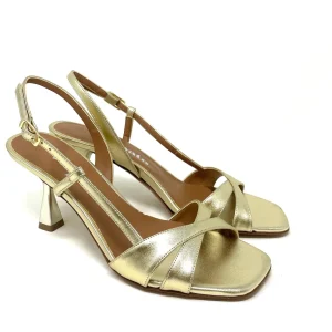 SANDALI CON TACCO VOLPATO DONNA PLATINO - L313MET PLAT