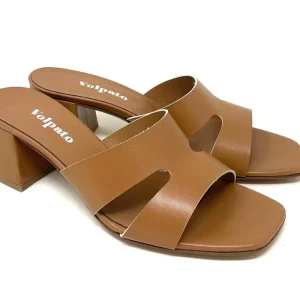 SANDALI CON TACCO VOLPATO DONNA CUOIO - L318SOFT CUOIO