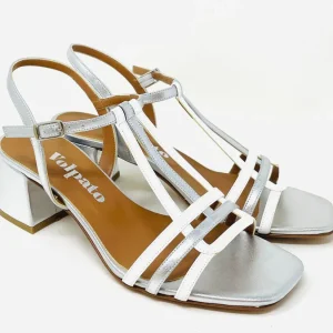 SANDALI CON TACCO VOLPATO DONNA ARGENTO - L333MET ARG