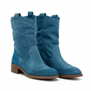 MONTREAL Stivaletto donna alla caviglia in Pelle Scamosciata Jeans