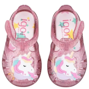 Sandali IGOR unicorno rosa glitter 20 - 28
