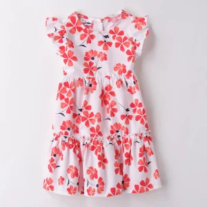 Abito i DO bianco e rosso a fantasia 12 mesi - 8 anni