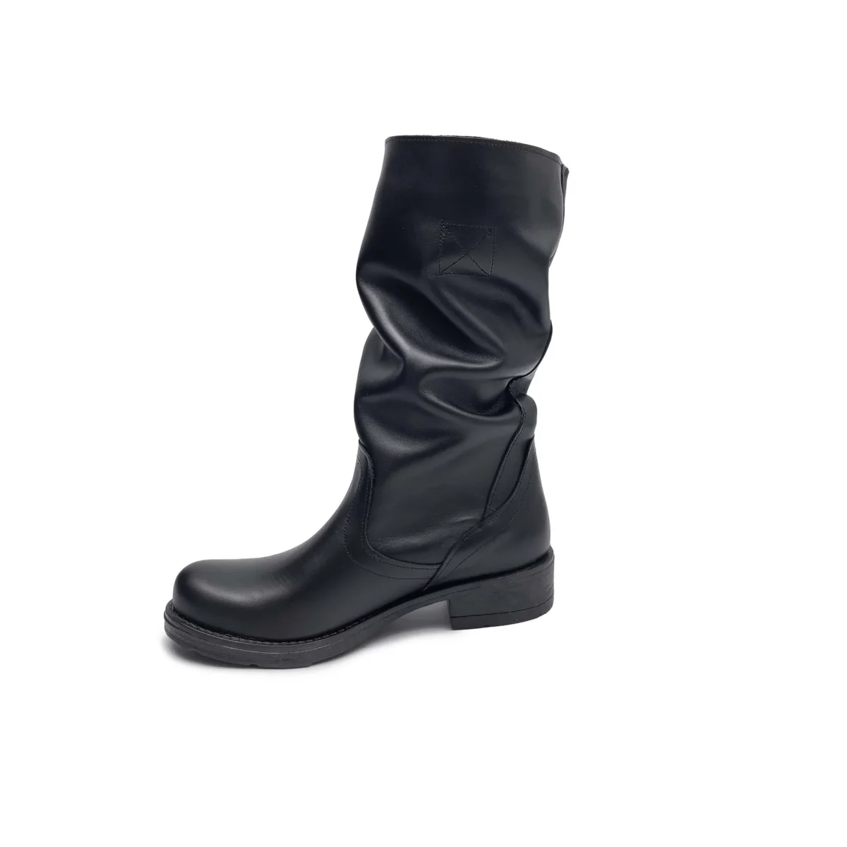 Stivale BIKER in Vera Pelle Nero - immagine 6